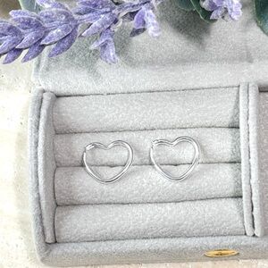 925 Silver Heart Shaped Earrings